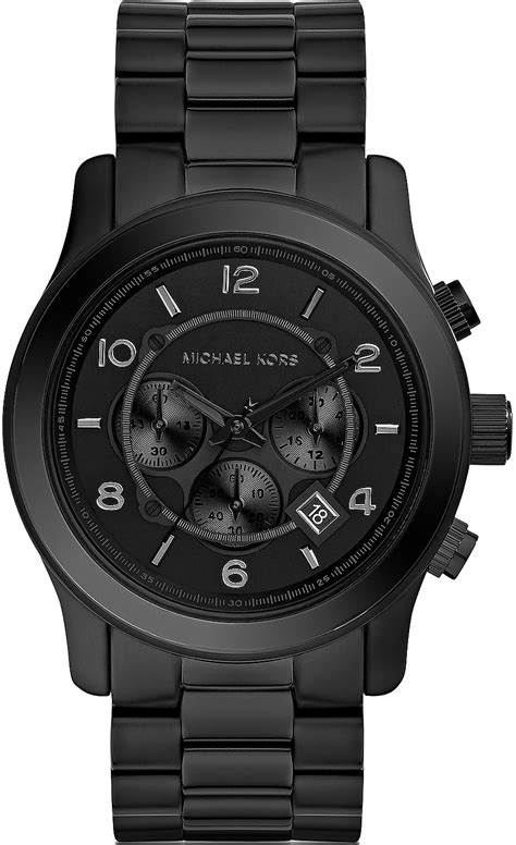 black watches michael kors|Michael Kors black dial watch.